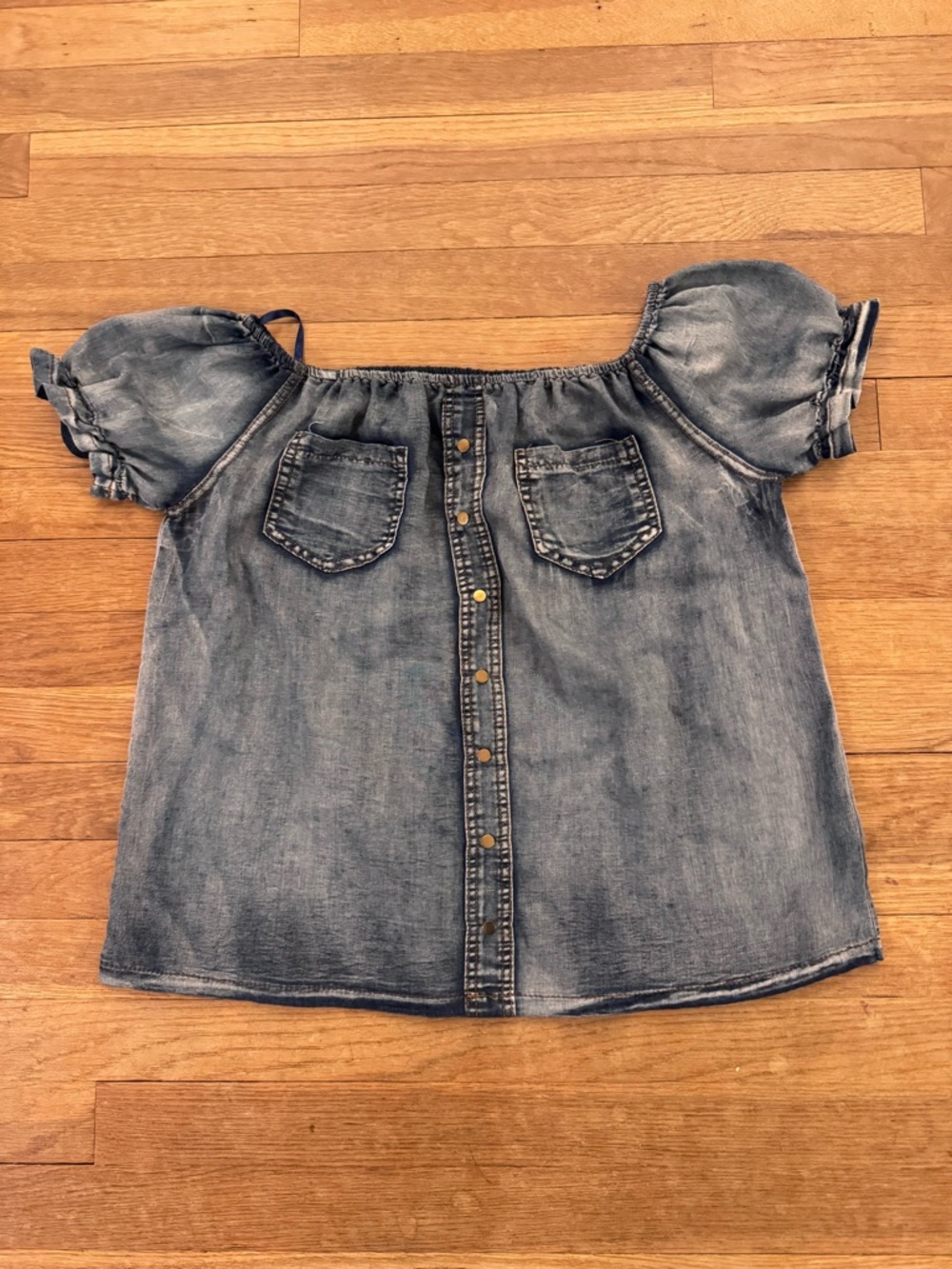 Noble U Women's Denim Off the Shoulder Top - Size L
 b37